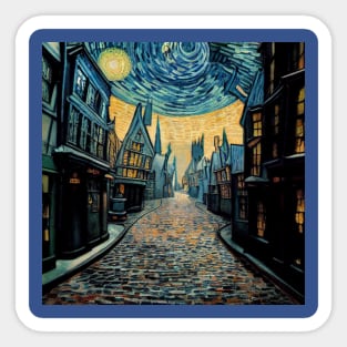 Starry Night in Diagon Alley Sticker